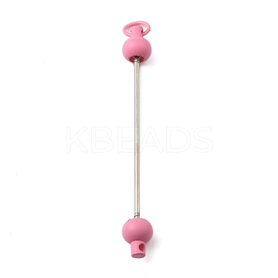 Plastic Beadable Keychain Bar for Jewelry Making DIY Crafts AJEW-C040-01B-1