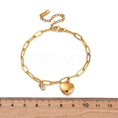 304 Stainless Steel Charm Bracelets STAS-D152-01G-1