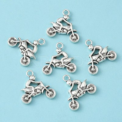 Tibetan Style Alloy Rider Motorcycle Pendants LS-TIBEP-12941-AS-LF-1