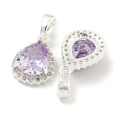 Brass with Cubic Zirconia Charms KK-Q820-10S-1