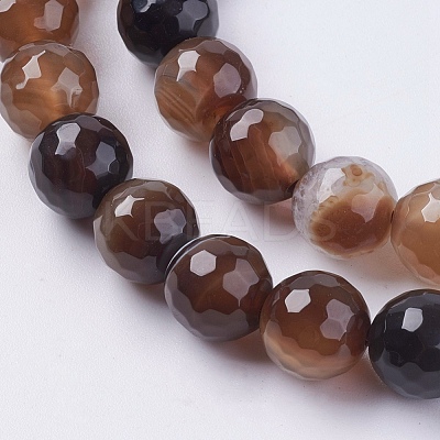 Natural Striped Agate/Banded Agate Beads Strands X-G-G581-10mm-11-1