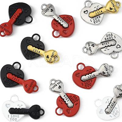 10 Sets Spray Painted Alloy Split Pendants FIND-FS0004-22-1