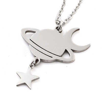 Non-Tarnish 304 Stainless Steel Pendant Necklaces LS-NJEW-P306-07P-1