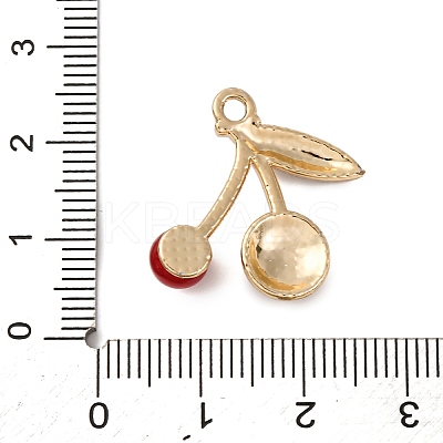 Cherry Alloy Pendants LS-PALLOY-S051-01G-G-1