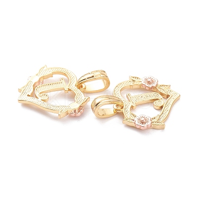 Real 18K Gold Plated Brass  Pendants KK-J042-43G-J-1