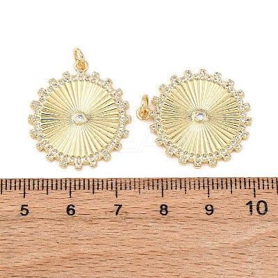Brass Micro Pave Cubic Zirconia Pendants KK-K408-20G-1