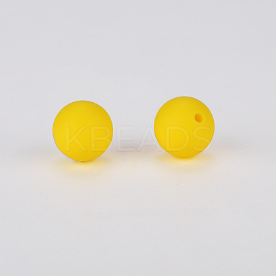 Round Silicone Focal Beads SI-JX0046A-17-1