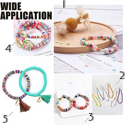 150G 15 Colors Handmade Polymer Clay Beads CLAY-JP0001-11-4mm-1