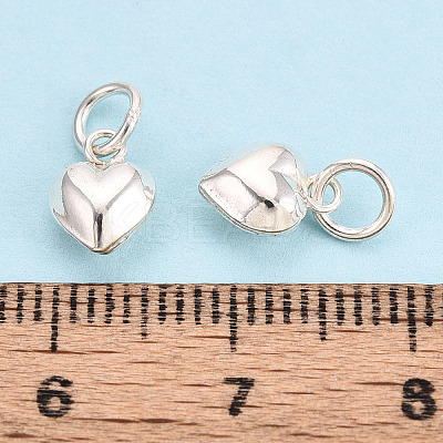 925 Sterling Silver Heart Charms STER-T008-32S-04-1