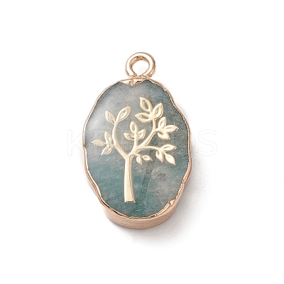 Natural Green Aventurine Pendants G-K333-01B-1