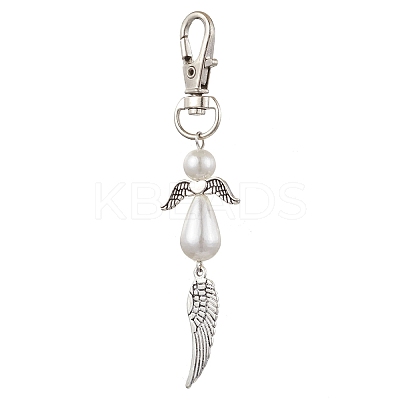 Angel & Wing Alloy Pendant Decoration HJEW-JM02307-1