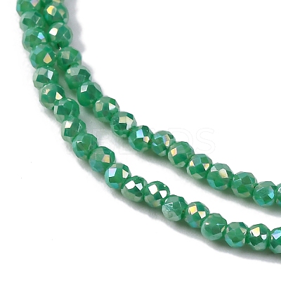 Transparent Electroplate Glass Beads Strands EGLA-H107-01A-B01-1