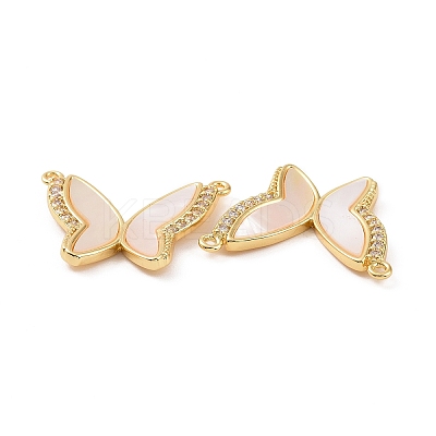Brass Micro Pave Clear Cubic Zirconia Pendants KK-E068-VC149-1