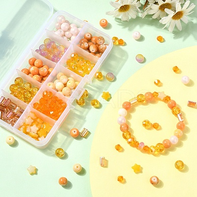 260Pcs 10 Styles Baking Paint Glass Beads DGLA-YW0001-49-1