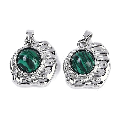 Synthetic Malachite Pendants KK-U043-43P-D-1