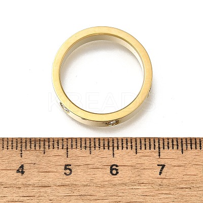 304 Stainless Steel Crystal Rhinestone Finger Rings for Women LS-RJEW-B120-02G-1