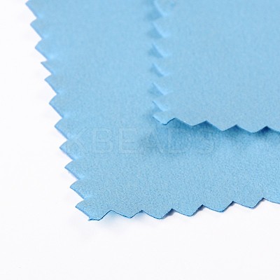 Suede Fabric Square Silver Polishing Cloth X-AJEW-G005-01-1