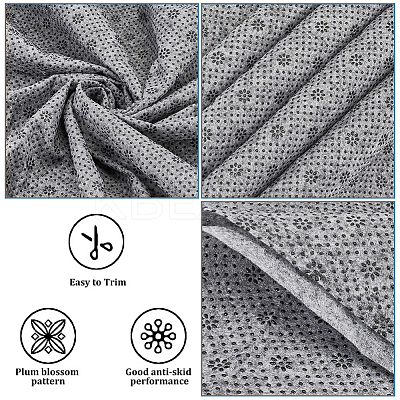 Plum Blossom Pattern Non-woven Polyester Anti-Skid Fabrics DIY-WH0453-90B-1