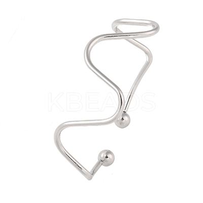 Non-Tarnish 304 Stainless Steel Irregular Circle Open Cuff Bangles STAS-S125-09P-1