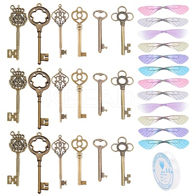 Skeleton Key Charm DIY Jewelry Making Kit for Crafts Gifts DIY-SC0017-38-1