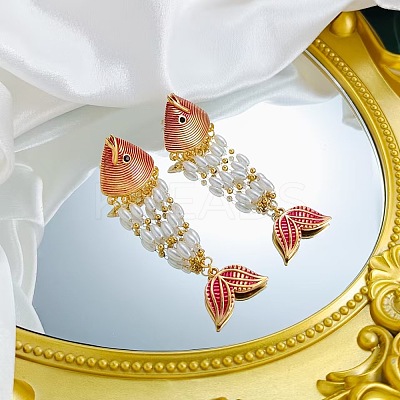 304 Stainless Steel Enamel Stud Earrings WG7B1F6-02-1