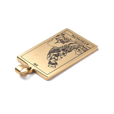 201 Stainless Steel Pendant STAS-B033-01G-08-1