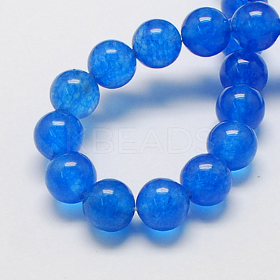 Natural White Jade Bead Strands G-R165-8mm-13-1