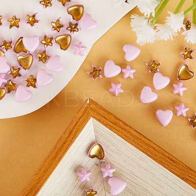 200Pcs 2 Style Spray Painted Brass Claw Rivets KK-GF0001-14-1