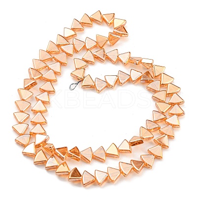Pearl Luster Plated Electroplate Transparent Glass Beads Strands EGLA-G037-08A-PL01-1