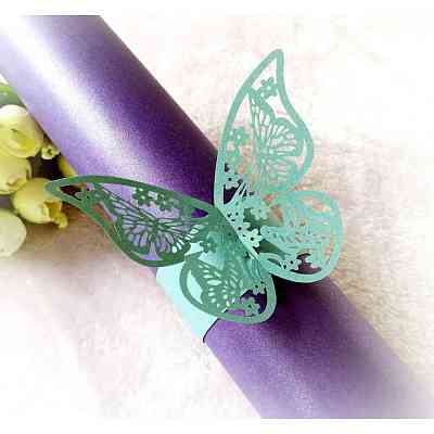 Iridescent Paper Napkin Rings AJEW-WH0002-21L-1