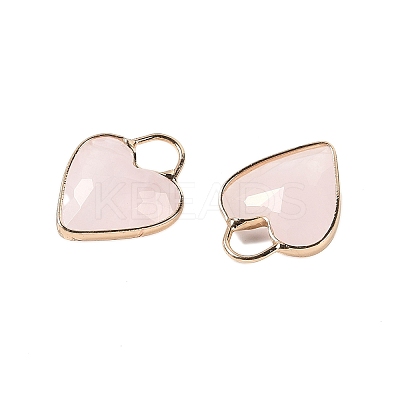Natural Rose Quartz Faceted Pendans KK-L218-005G-04-1
