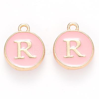 Golden Plated Alloy Enamel Charms LS-ENAM-S118-07R-1