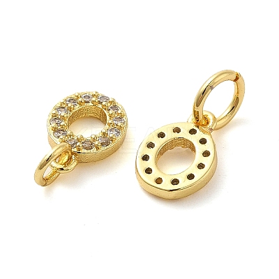Brass Micro Pave Cubic Zirconia Pendants KK-M273-02G-O-1