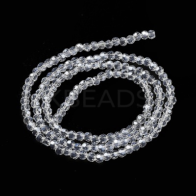 Electroplate Transparent Glass Beads Strands X-EGLA-A035-T3mm-A19-1