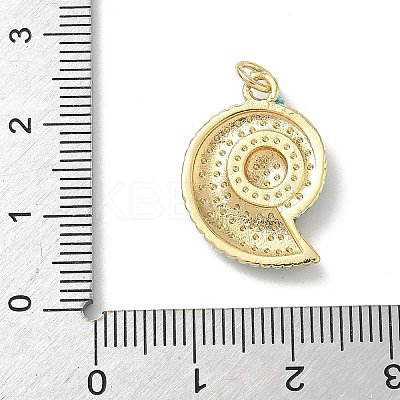 Sea Animals Brass Enamel Pendants KK-B155-02C-05G-1