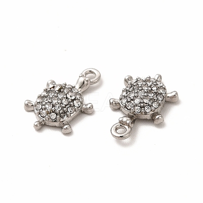 316 Surgical Stainless Steel with Crystal Rhinestone Charms X-STAS-G305-06P-1
