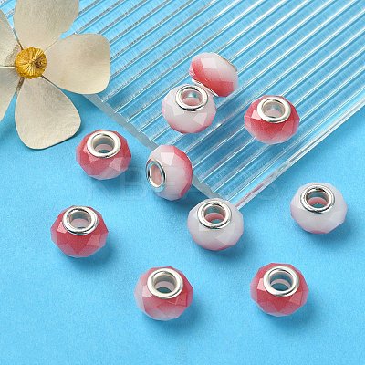 Glass European Beads GPDL-YW0001-02E-1
