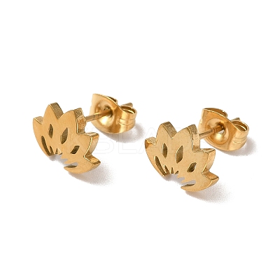 304 Stainless Steel Stud Earrings for Women EJEW-D053-01G-01-1
