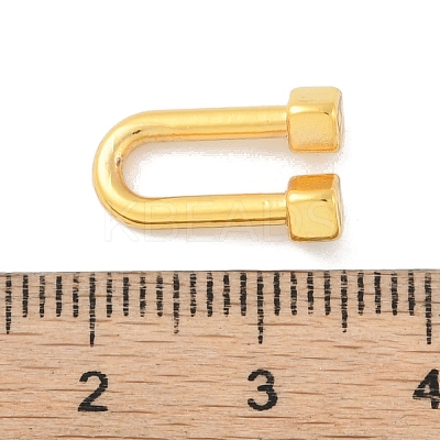 Rack Plating Brass U Shape Links Buckle for Dress Lingria Bikini Swimming Wear Accessories KK-A224-24A-G-1