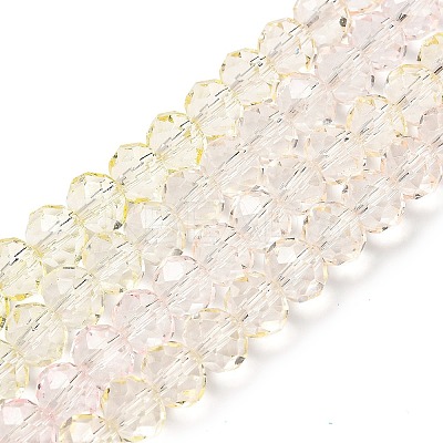 Transparent Painted Glass Beads Strands X1-DGLA-A034-T6mm-A25-1