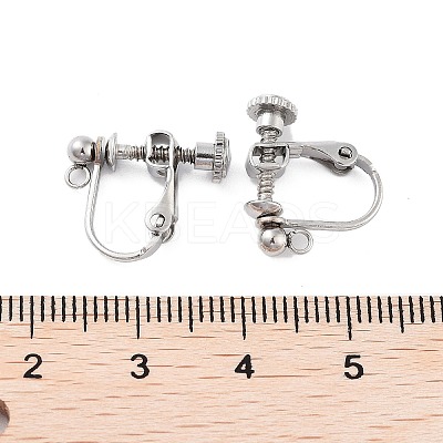 Non-Tarnish 316 Stainless Steel Clip-on Earring Findings X-STAS-K274-09P-1