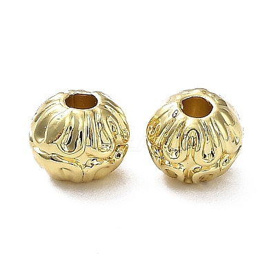 Rack Plating Alloy Beads PALLOY-D024-06G-1
