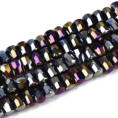 Electroplate Opaque Glass Beads Strands EGLA-N022-09A-C01-1