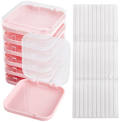9Pcs Plastic Fake Nail Tips Storage Box CON-SP0001-15A-1