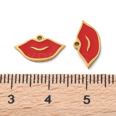 Ion Plating(IP) 304 Stainless Steel Enamel Charms X-STAS-M102-60G-1