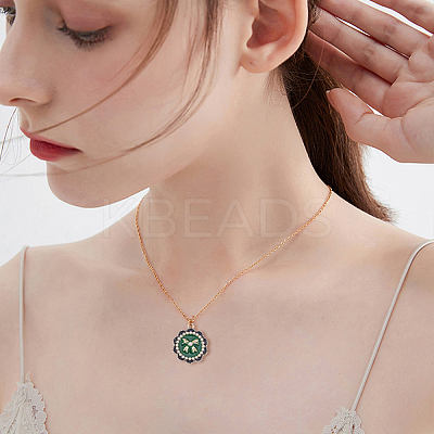 20Pcs 2 Colors Light Gold Alloy Enamel Pendants ENAM-CJ0002-11-1