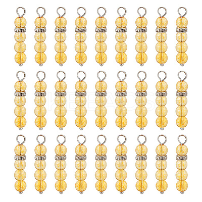 40Pcs Natural Citrine Pendants G-FG0001-09-1