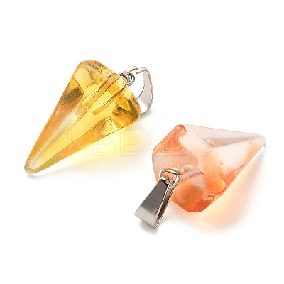 Frosted Glass Pendants GLAA-L049-02P-1