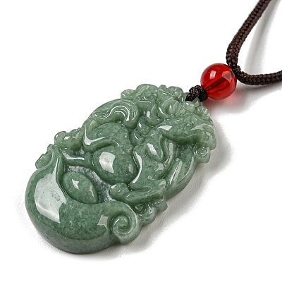 Natural Jadeite Pendant Necklaces G-H306-05-07-1