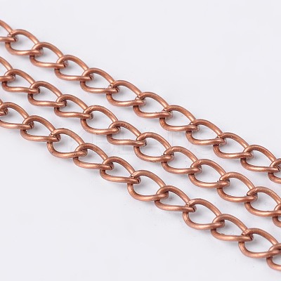 Brass Twisted Chains X-CHC-Q001-5x4mm-R-1